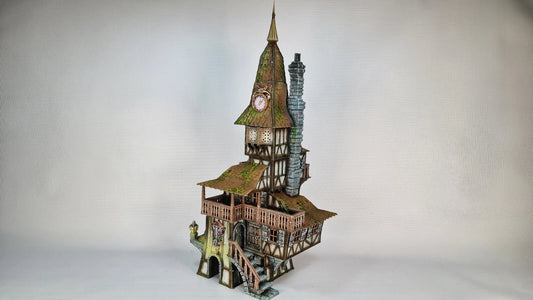 The Grand Meister's Clocktower- The Frost . 28mm Medieval Wargame/RPG Terrain