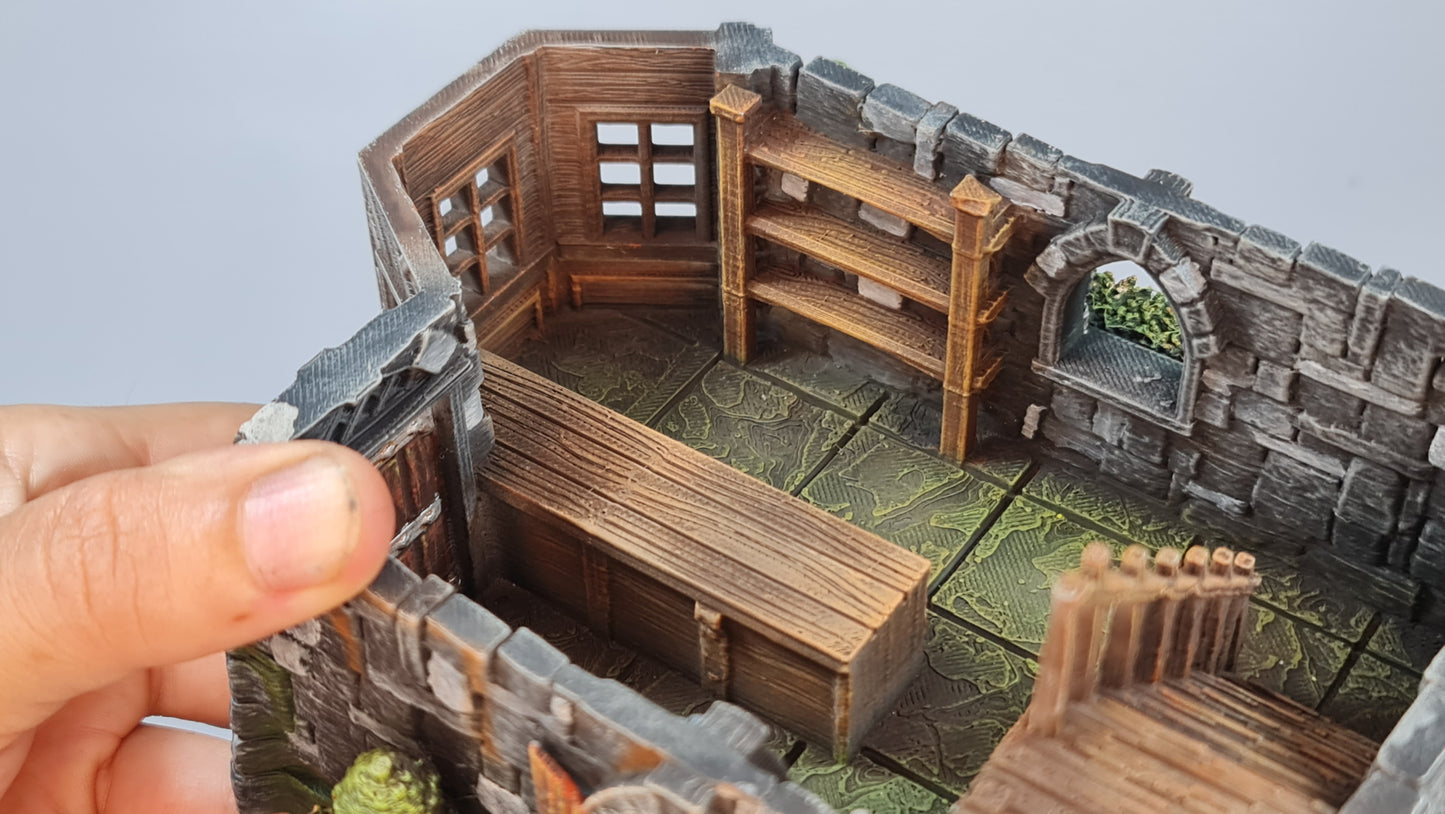Medieval Town- Vendors Abode. 28mm Wargame/RPG/DnD Terrain