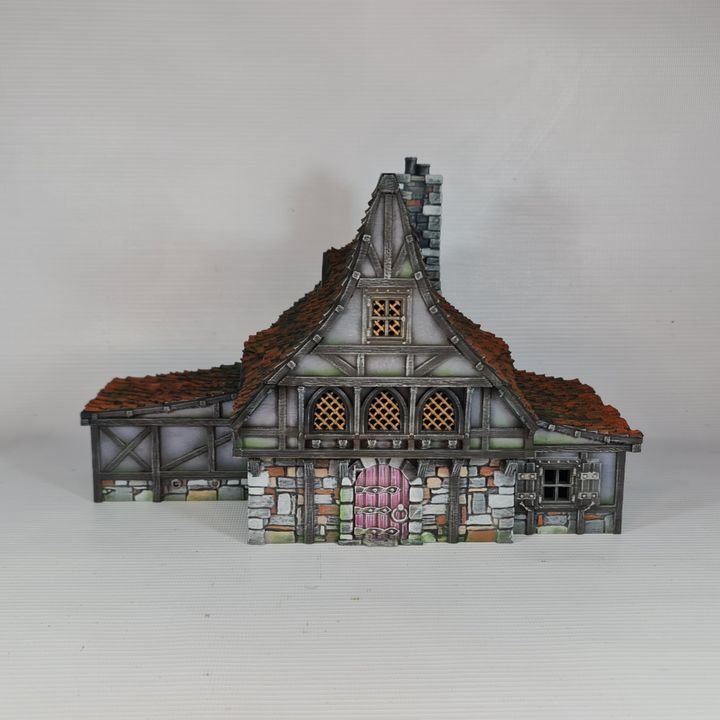 Medieval Town- Crimson Hearth Manor.