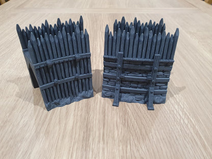 Medieval Town Wall- The Frost. 28mm Wargame/RPG/DnD Terrain