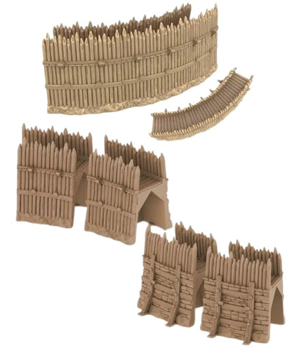 Medieval Town Wall- The Frost. 28mm Wargame/RPG/DnD Terrain