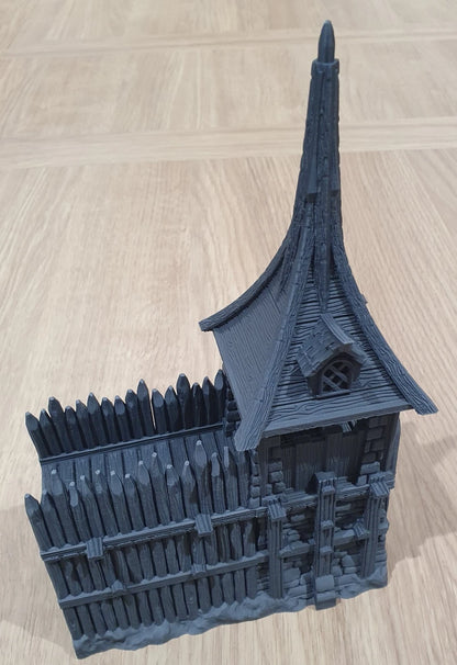 Medieval Town Wall- The Frost. 28mm Wargame/RPG/DnD Terrain
