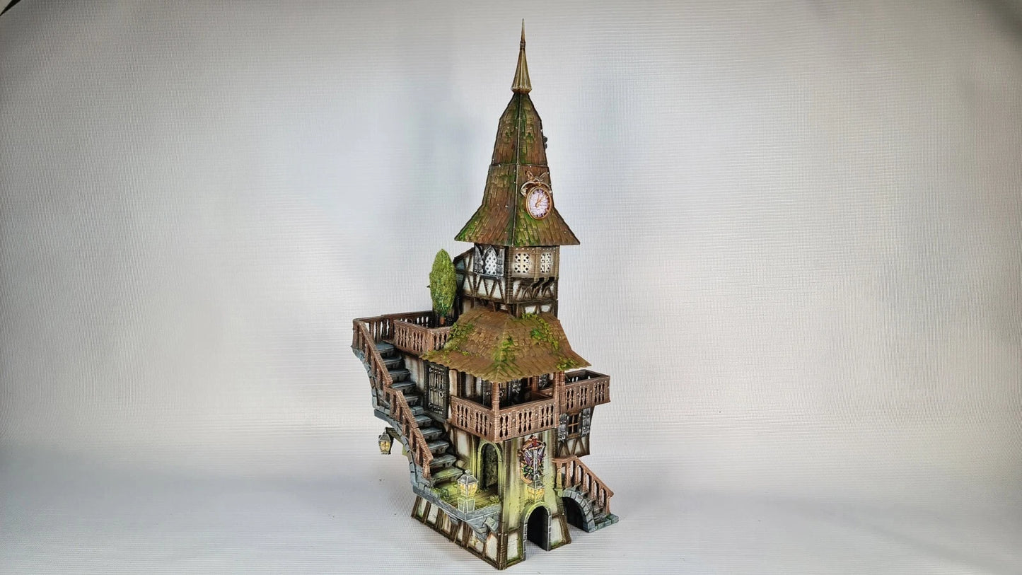 The Grand Meister's Clocktower- The Frost . 28mm Medieval Wargame/RPG Terrain
