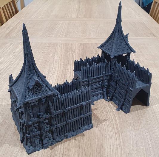 Medieval Town Wall- The Frost. 28mm Wargame/RPG/DnD Terrain
